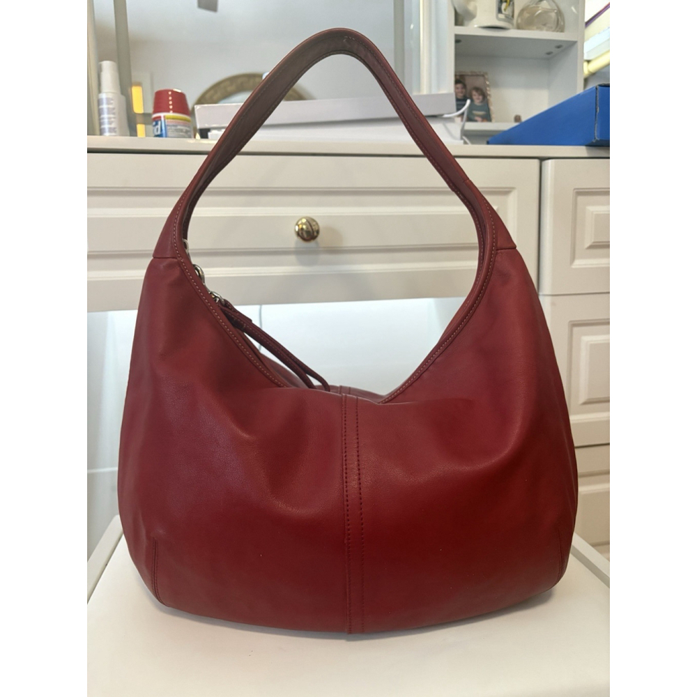 Vintage Coach Red Ergo Shoulder Bag Large 9921 - Picture 12 of 16